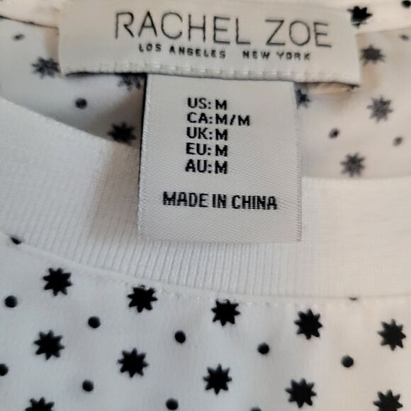 EC RACHEL ZOE CUFFED BLOSUE WITH STARS AND DOTS SZ. M - Picture 4 of 4